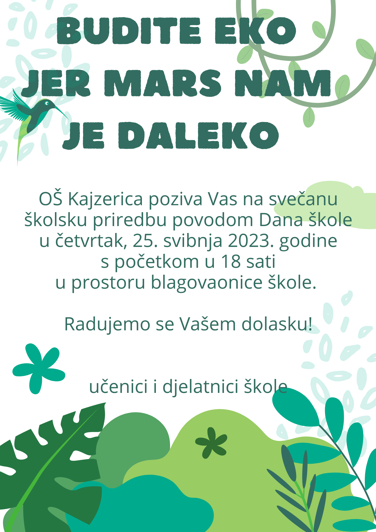 POZIVNICA DAN SKOLE 25 5 23